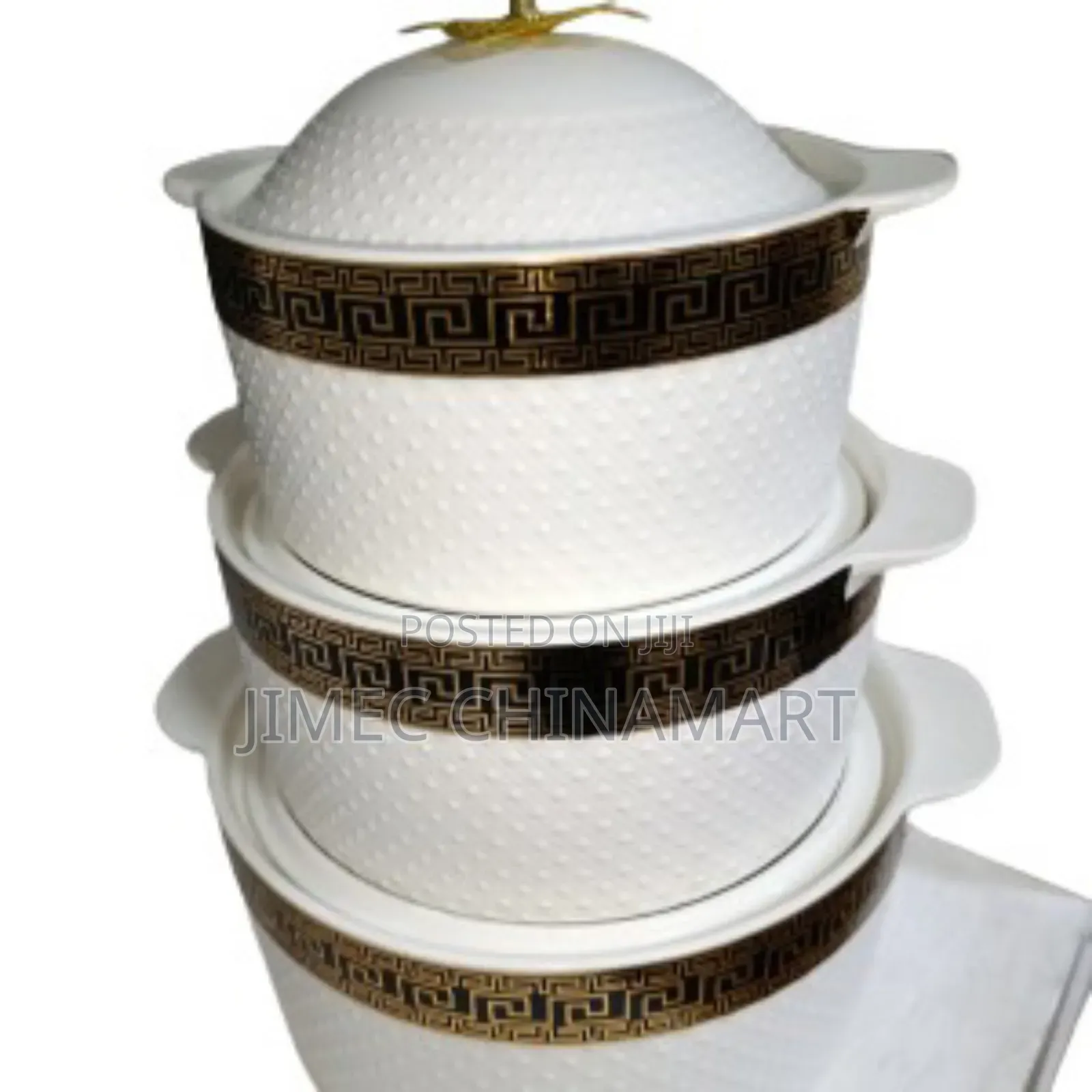 3-Piece Ceramic Soup Pot Set