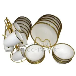 24pcs Rim Gold Lining Dinner Set