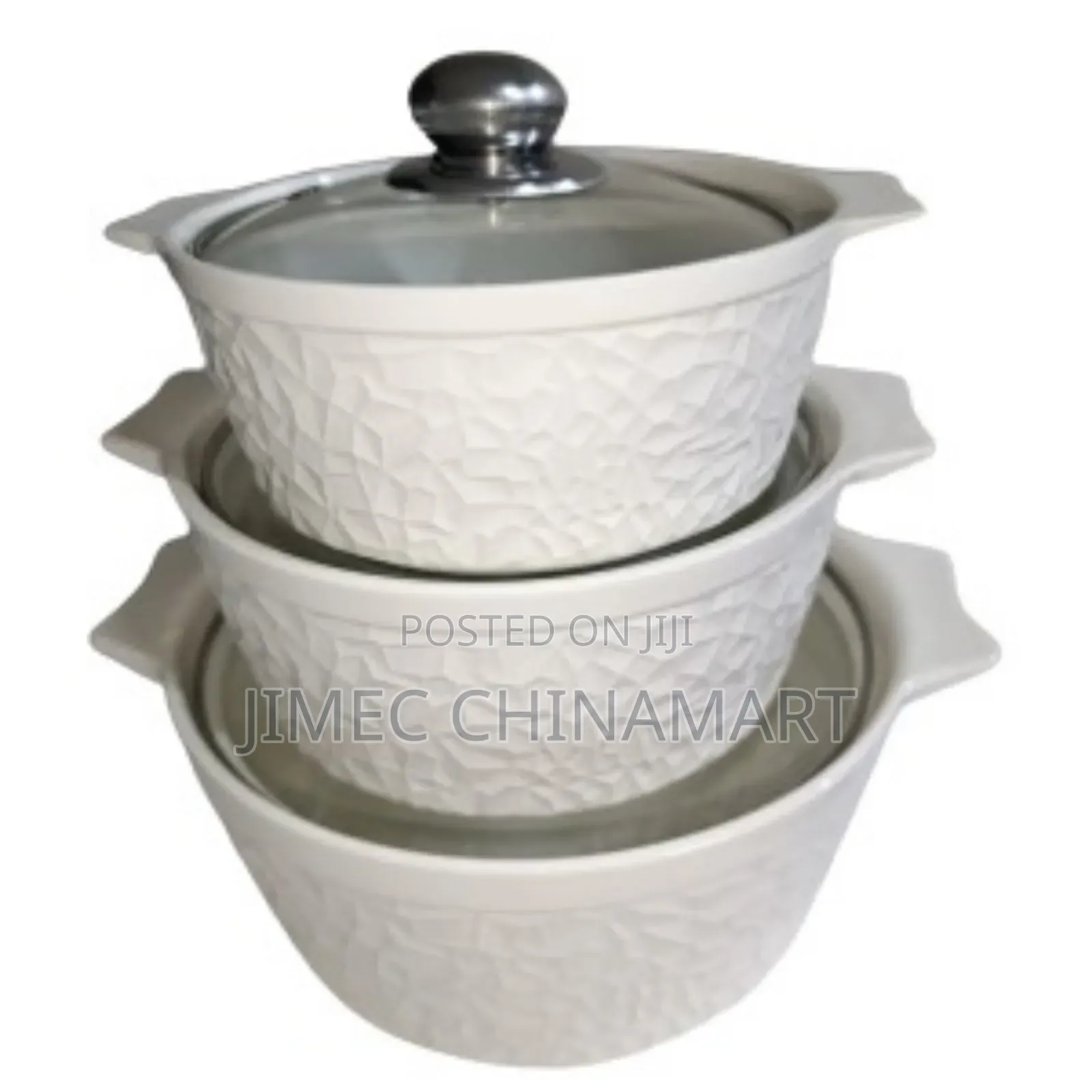 Modern 3pcs White Soup Bowls