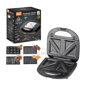 Raf 6 in 1 750w Sandwich Maker, Waffle, Donut Panini Breakfast Toaster