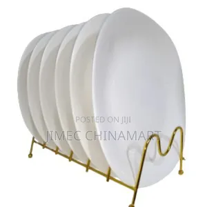 6pcs White Ceramic Plates