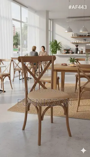 Elegant Wedding Crossback Chair – Natural Woodgrain Look