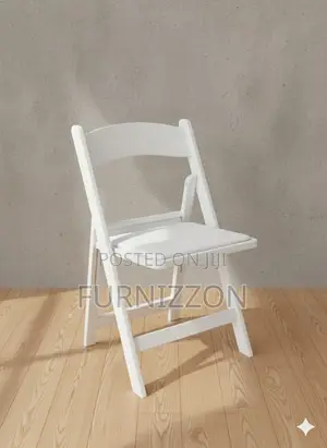 White Rectangular Frame Folding Chair – Perfect for Events
