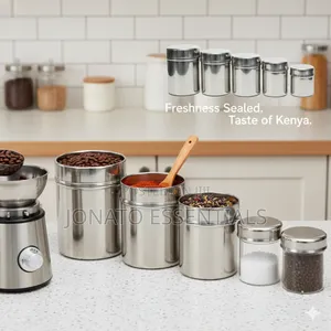5pc Stainless Steel Canisters and Jars