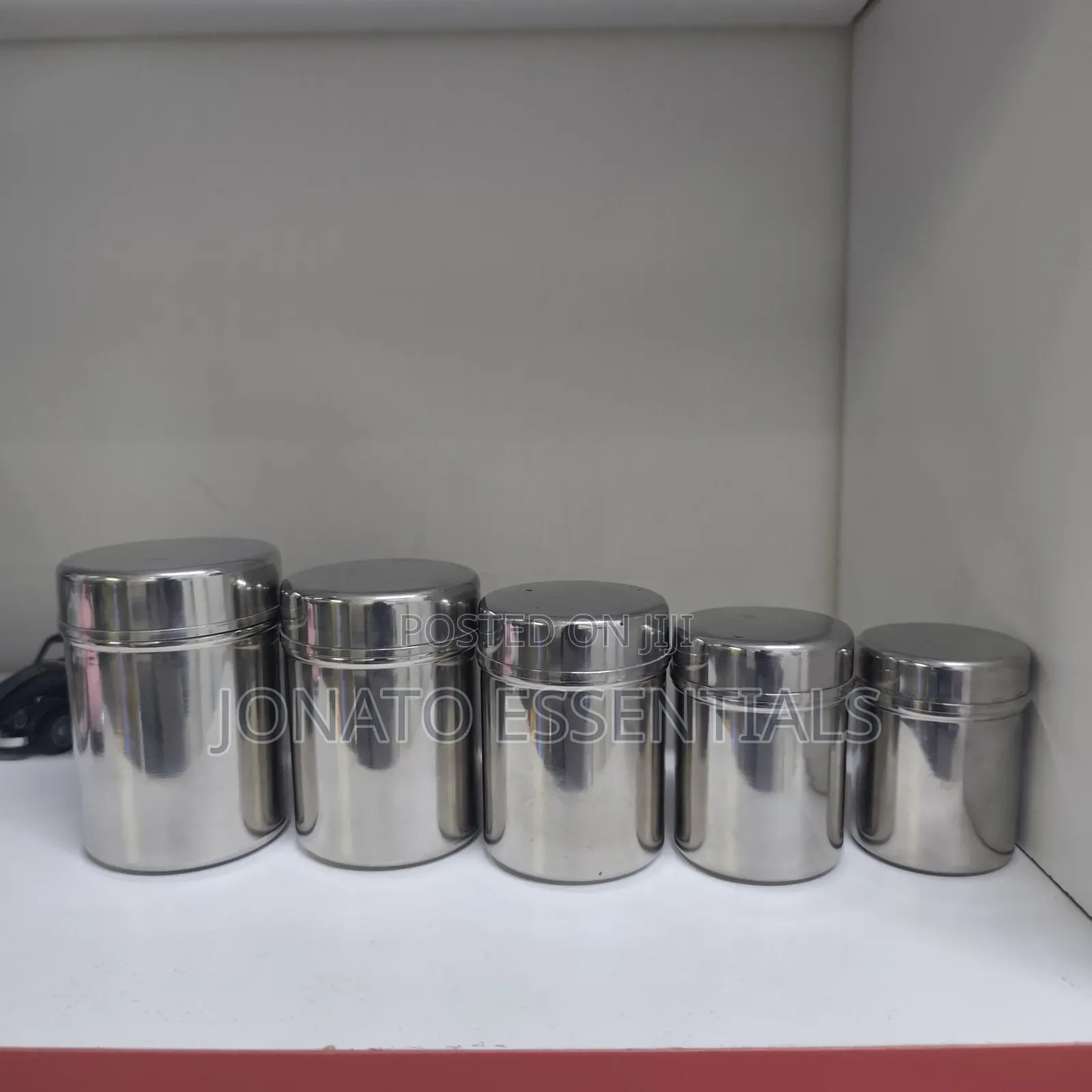 5pc Stainless Steel Canisters and Jars