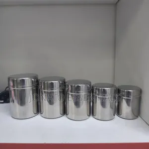5pc Stainless Steel Canisters and Jars