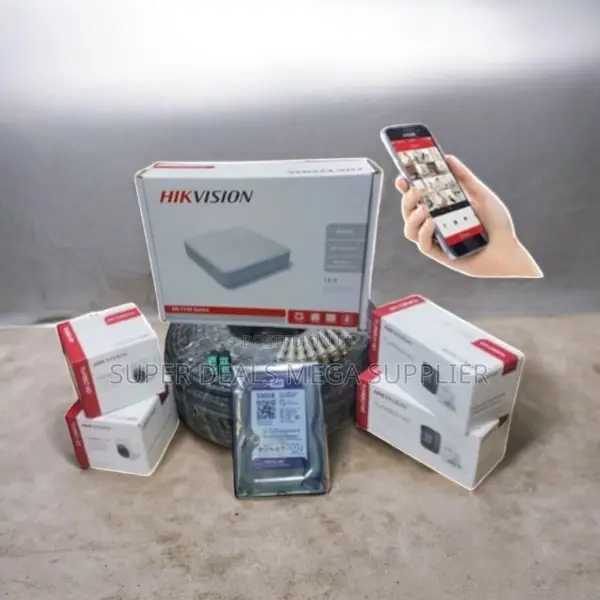 Hikvision 4 Cameras 1080p 2mp CCTV Security System With Night Vision