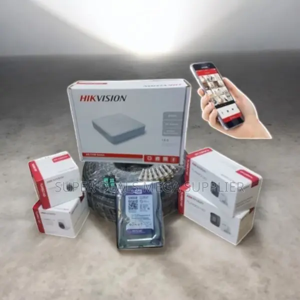 Hikvision 4 Cameras 1080p Hd CCTV Security Kit With Wide Angle Lens