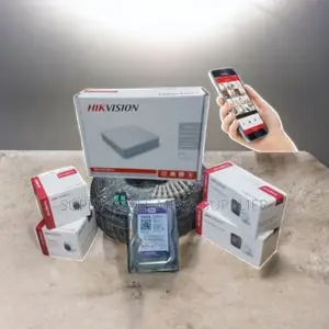 Hikvision 1080p 2mp 4 Cameras CCTV Kit With Motion Detection Support