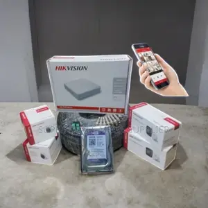 Hikvision 4 Cameras Full Hd 1080p CCTV System With Pir Human Detection
