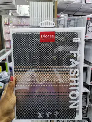 Flokin Carbon Fiber Textures Tri-Fold Smart Case for Galaxy Tab A9 +