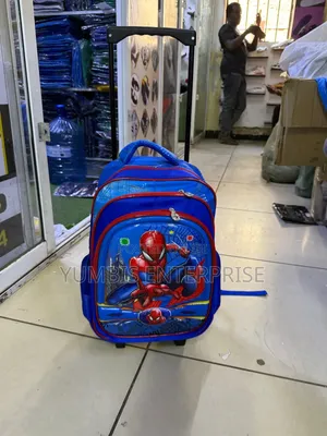 Spider Man Trolley School Bags at 2000 Big Size Attached Trolley