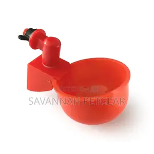 Automatic Red Cup Drinkers For Pet Parrots, Chicken, Pigeon, Bird Cage