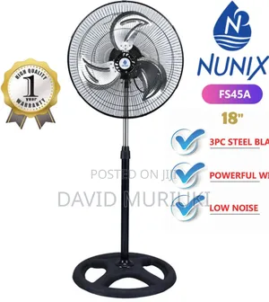 Nunix 18 Inches Free Standing Fan With Steel Blade