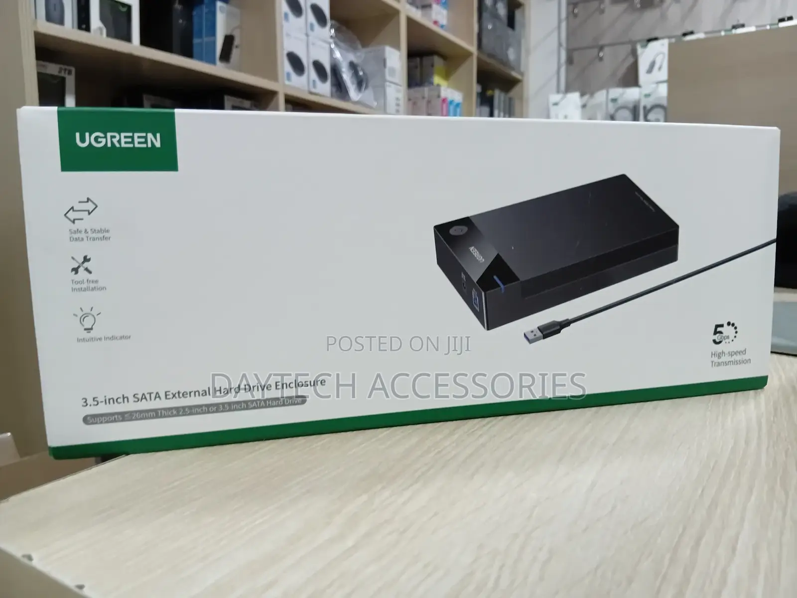 Ugreen Usb 3.0 3.5"/2.5" Hard Drive Enclosure With Uk Power Adapter.