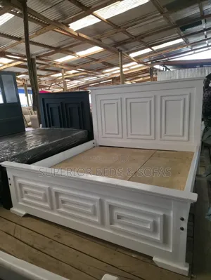 5 by 6 White Panel Bed