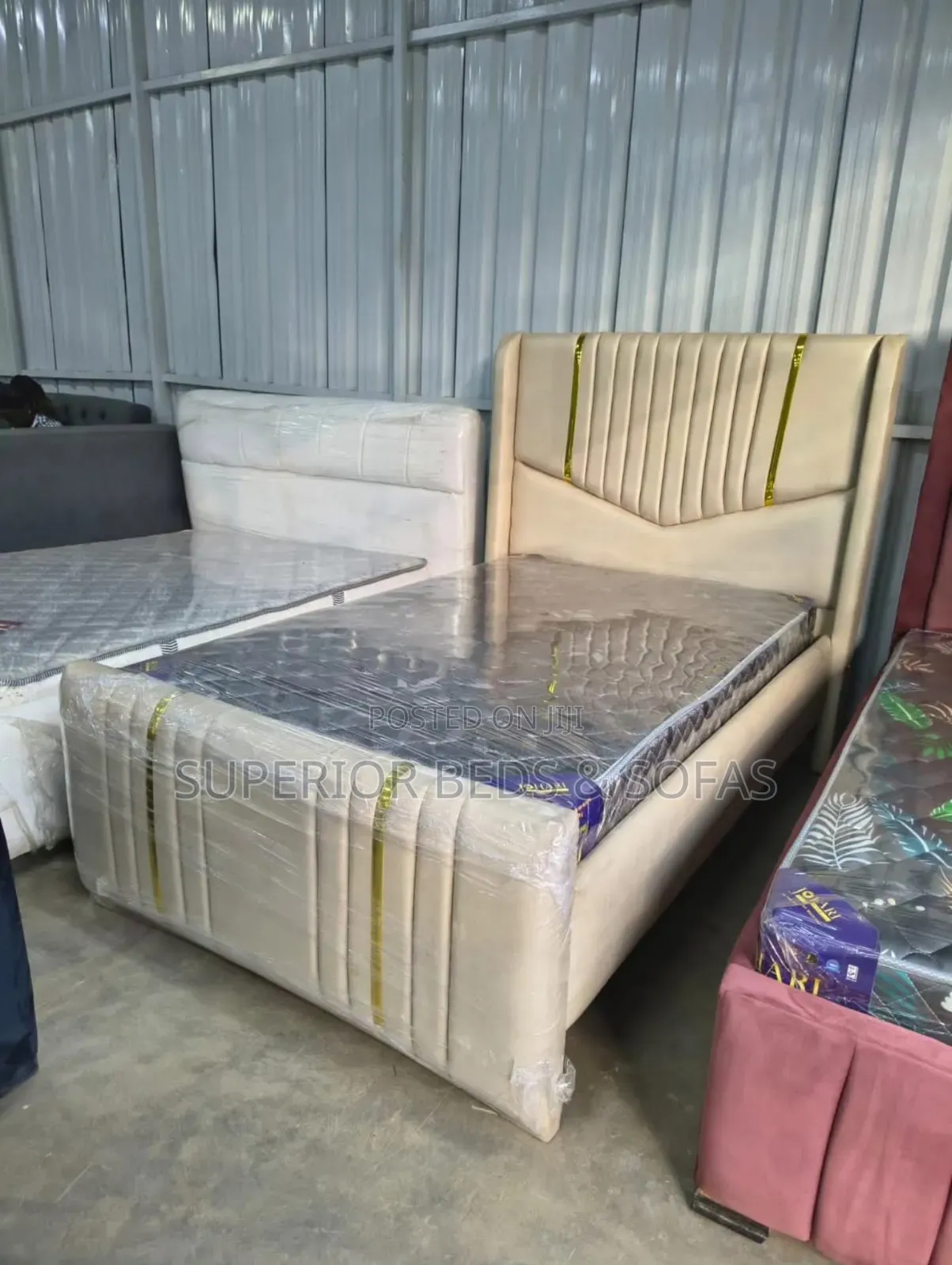 Beige Gold Bed 5 by 6.