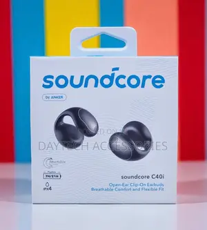Soundcore by Anker C40i Open-Ear Clip-on Earbuds – A3331hz1– Dark Gray