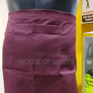 Back Tie Half Apron Maroon