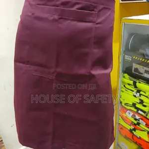 Back Tie Half Apron Maroon