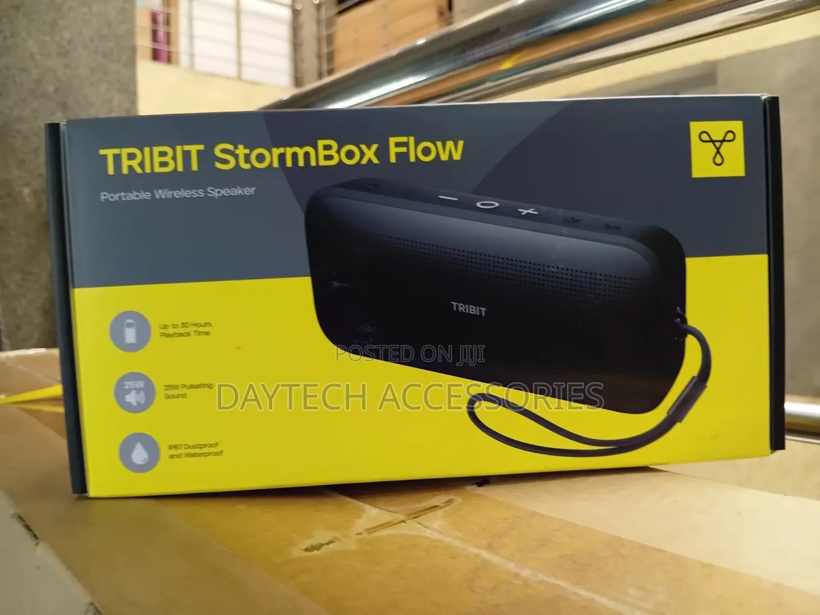 The Tribit Stormbox Flow Powerful Portable Bluetooth Speaker.