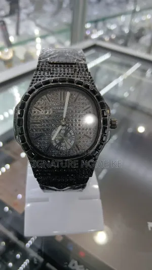 Patek Iced Watch- Black