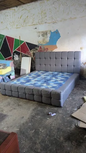 Grey Block Bed 6 by 6
