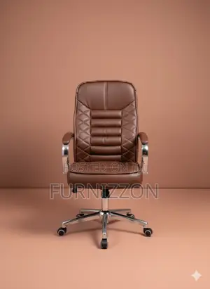 Economic Brown Leather Chair for Office and Home Use