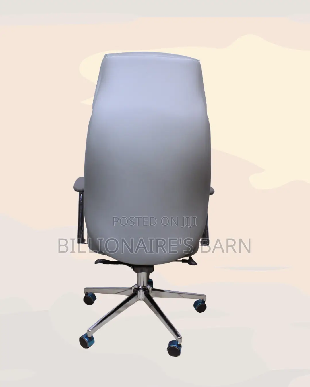 Grey Executive Leather Office Chair High-back | Office-ready Style