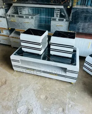 Modern Coffee Table Set With Two Stools