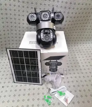 Solar Powered 4g With Sim Card Vts028 Tripple Lense Camera CCTV