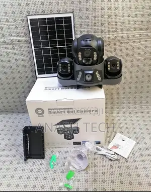 3 Lenses Vts029 V380 Triple Lens 4g PTZ Solar Camera