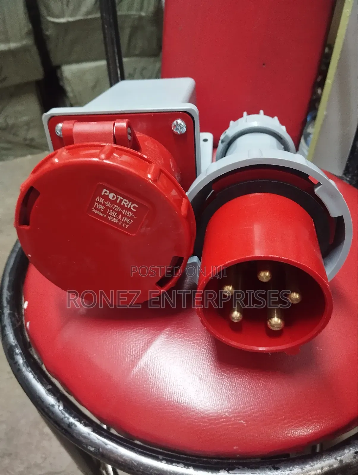 Industrial Socket 63 Amps 5 Pin Potric