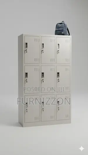 Professional Steel Office Cabinet With Nine Lockable Doors