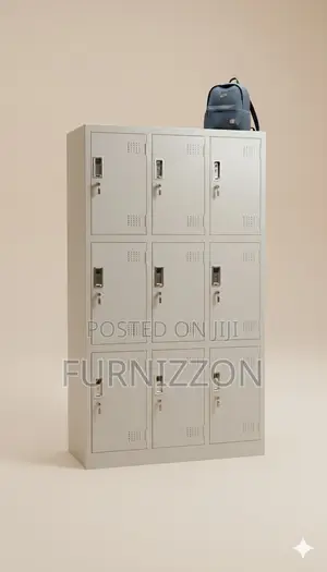 Modern Steel Wardrobe Cabinet With Nine Compartments