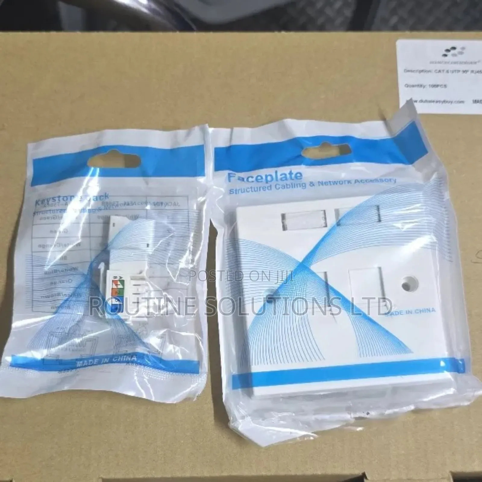 Apkr Single Face Plate and Module Cat6 (Keystone)