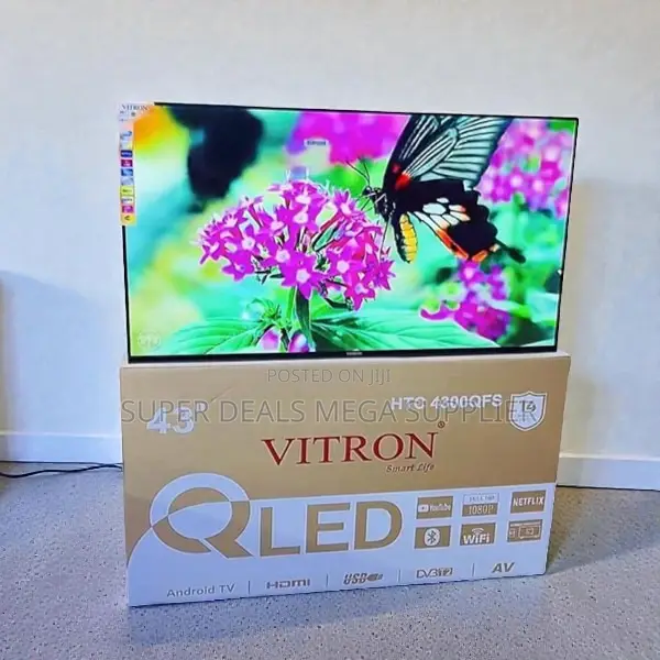 Built in Decoder Display Vitron 43 Inch Qled Smart Android Led Tv