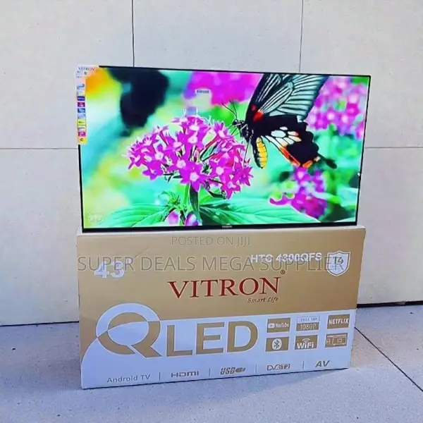 Built in Decoder Display Vitron 43 Inch Qled Smart Android Led Tv