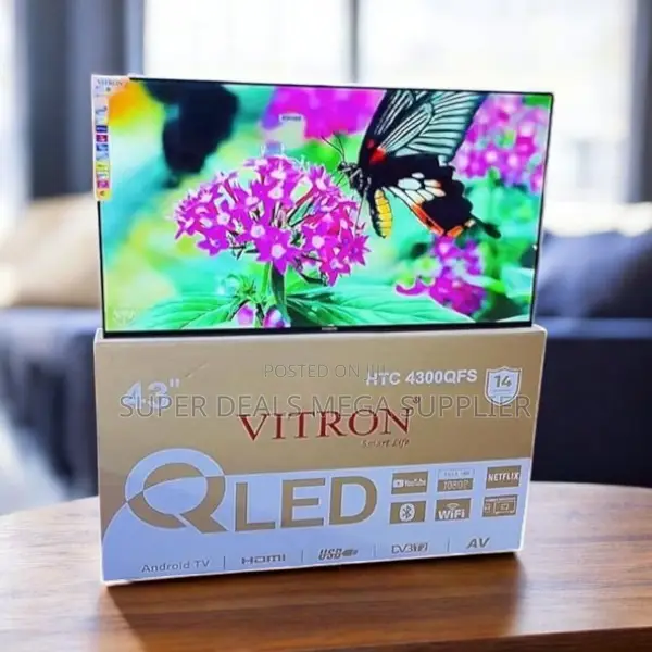 Wifi Bluetooth Enabled Vitron 43 Inch Qled Smart Android Led Tv