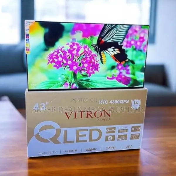 Wifi Bluetooth Enabled Vitron 43 Inch Qled Smart Android Led Tv