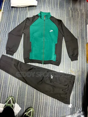 Heavy Quality Tracksuit Executive Green With Black Trousers