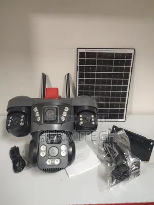 Solar Powered 4g Triple Lens Surveillance CCTV Cameras