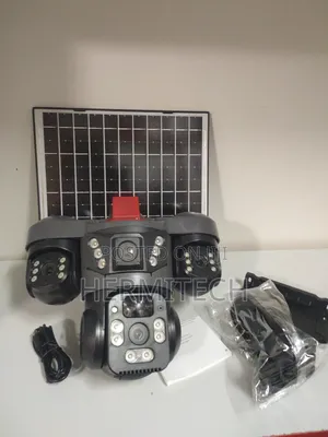 Triple Lens 4g PTZ Surveillance Cameras With Strobe Light