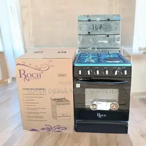 Roch 3 Gas 1 Electric Hot Plate Cooker With Oven 55x50 Silver Model