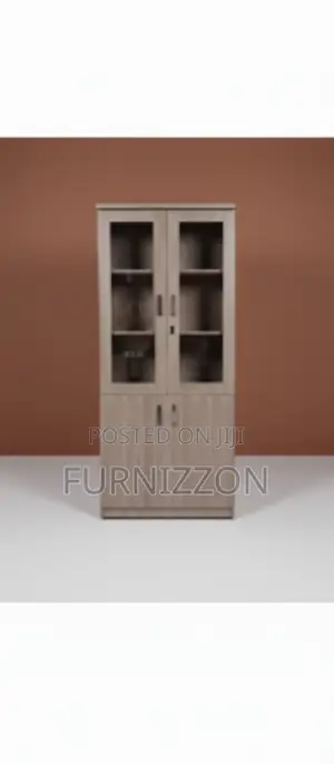 Professional Wooden Office File Cabinet With Glass Door