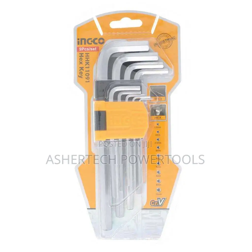 Ingco Hhk11091 "9pcs Hex Key Set