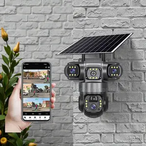Secure Cloud Storage V380 Pro 12mp 4g PTZ Triplelens Solar CCTV Camera
