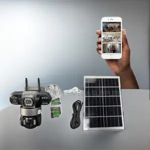 V380 Pro Application 12mp 4g PTZ Rotating Triplelens Solar CCTV Camera