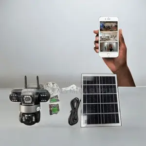 Video Playback Support V380 Pro 4g PTZ Triple Lens Solar CCTV Camera