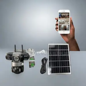 Remote Monitoring V380 Pro 12mp 4g PTZ Triple Lens Solar CCTV Camera